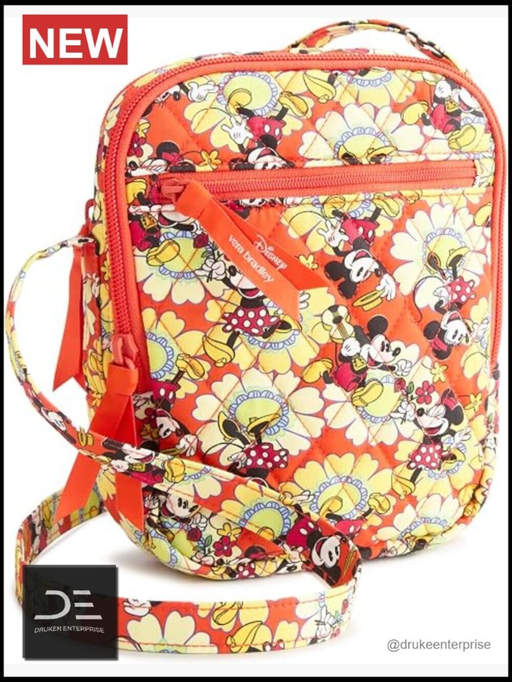 Quilted Cotton Crossbody Bag with Adjustable Strap and Multiple Pockets